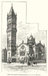 New Old South Congregational Church, Boston av William Henry James after Boot